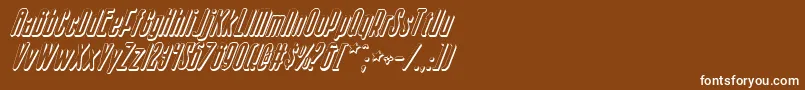 フォントSisterEuropeShadowItalic – 茶色の背景に白い文字