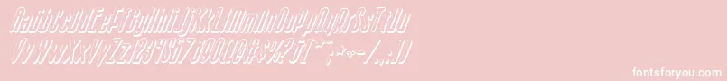 SisterEuropeShadowItalic Font – White Fonts on Pink Background
