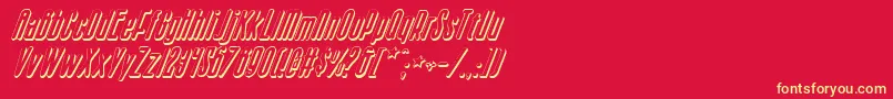 SisterEuropeShadowItalic Font – Yellow Fonts on Red Background