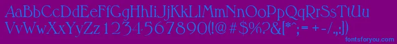 MelbourneserialLightRegular Font – Blue Fonts on Purple Background