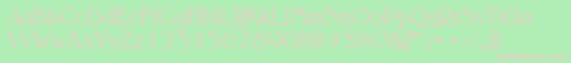 MelbourneserialLightRegular Font – Pink Fonts on Green Background