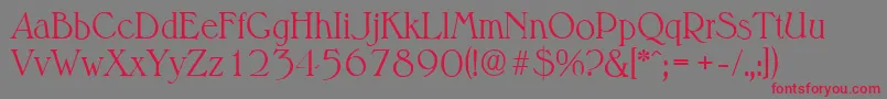 MelbourneserialLightRegular Font – Red Fonts on Gray Background