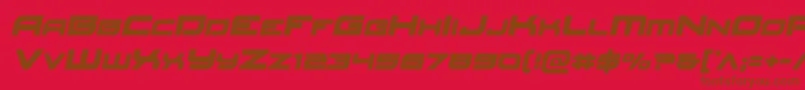 Redrocketsemital Font – Brown Fonts on Red Background