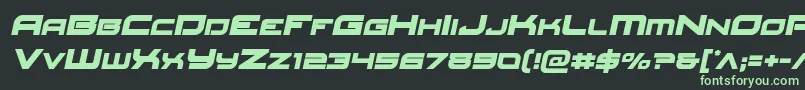 Redrocketsemital Font – Green Fonts on Black Background