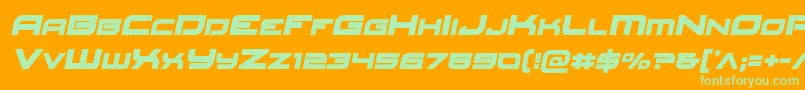 Redrocketsemital Font – Green Fonts on Orange Background