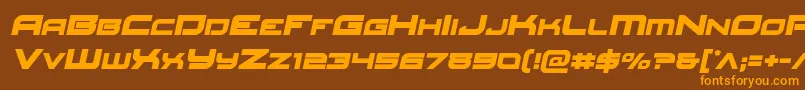 Redrocketsemital Font – Orange Fonts on Brown Background