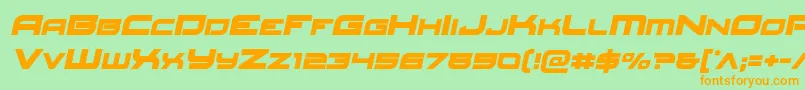Redrocketsemital Font – Orange Fonts on Green Background
