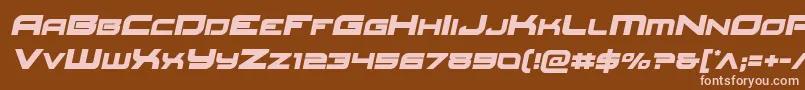 Redrocketsemital Font – Pink Fonts on Brown Background