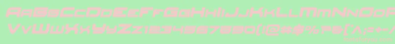 フォントRedrocketsemital – 緑の背景にピンクのフォント