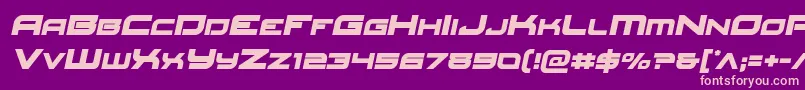 Redrocketsemital Font – Pink Fonts on Purple Background