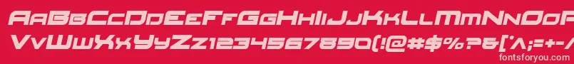 Redrocketsemital Font – Pink Fonts on Red Background