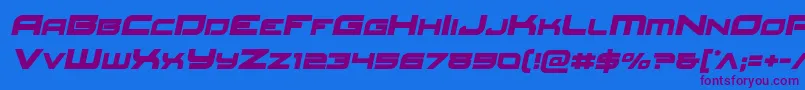 Redrocketsemital Font – Purple Fonts on Blue Background