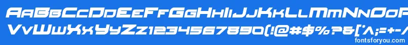 Redrocketsemital Font – White Fonts on Blue Background