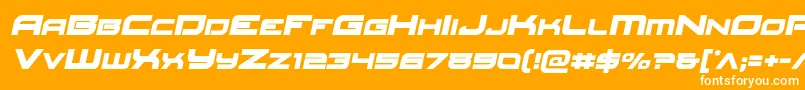 Redrocketsemital Font – White Fonts on Orange Background