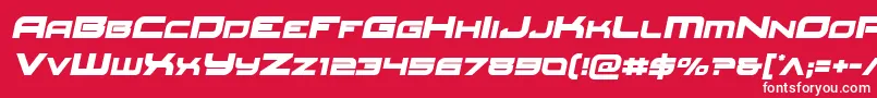 Redrocketsemital Font – White Fonts on Red Background