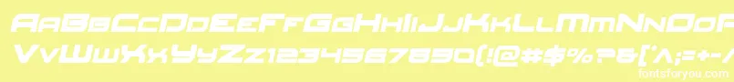 Redrocketsemital Font – White Fonts on Yellow Background