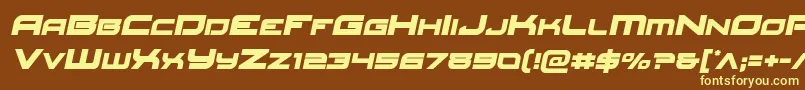 Redrocketsemital Font – Yellow Fonts on Brown Background