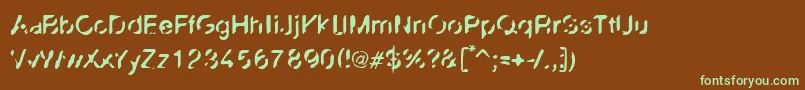 Шрифт Linotypezensur – зелёные шрифты на коричневом фоне