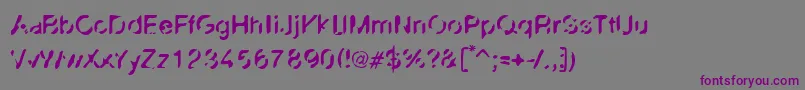 Шрифт Linotypezensur – фиолетовые шрифты на сером фоне
