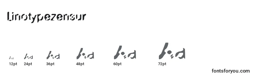 Rozmiary czcionki Linotypezensur