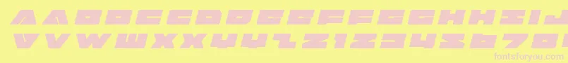 Badaxetitleital Font – Pink Fonts on Yellow Background