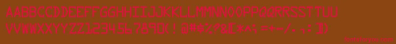 DataControl Font – Red Fonts on Brown Background