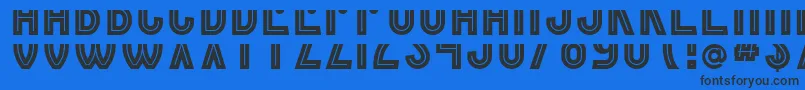 Bordercontrolunten Font – Black Fonts on Blue Background