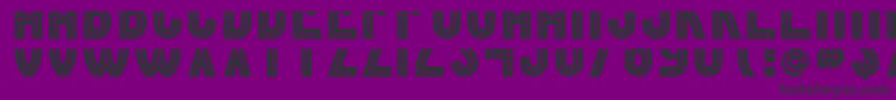 フォントBordercontrolunten – 紫の背景に黒い文字