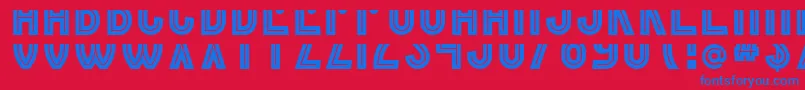 Шрифт Bordercontrolunten – синие шрифты на красном фоне