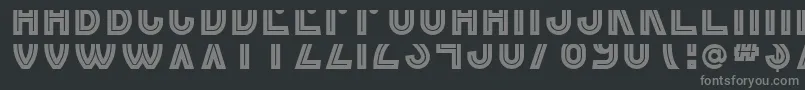 Шрифт Bordercontrolunten – серые шрифты на чёрном фоне