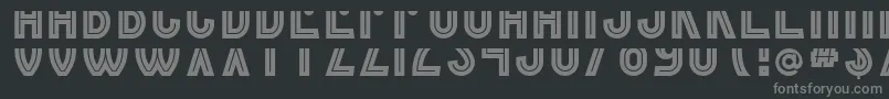 フォントBordercontrolunten – 黒い背景に灰色の文字