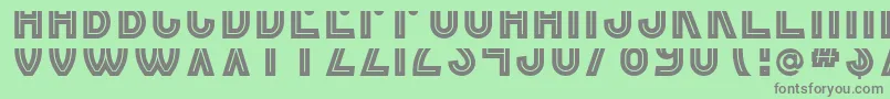 フォントBordercontrolunten – 緑の背景に灰色の文字