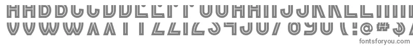 Bordercontrolunten-fontti – harmaat kirjasimet valkoisella taustalla