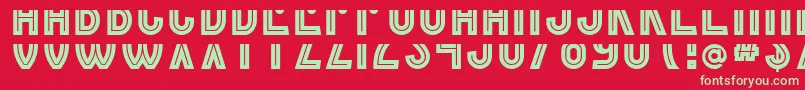 Bordercontrolunten Font – Green Fonts on Red Background
