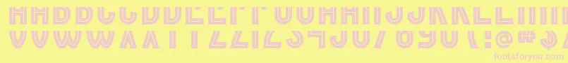 Шрифт Bordercontrolunten – розовые шрифты на жёлтом фоне