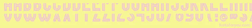 Bordercontrolunten Font – Pink Fonts on Yellow Background