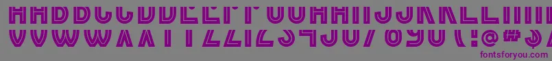 Bordercontrolunten Font – Purple Fonts on Gray Background