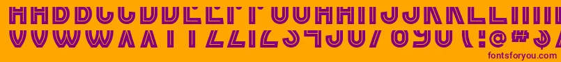 Bordercontrolunten Font – Purple Fonts on Orange Background