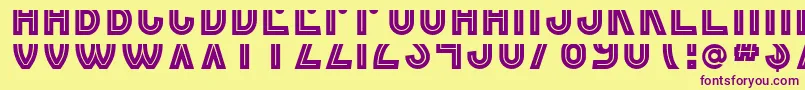 Bordercontrolunten Font – Purple Fonts on Yellow Background