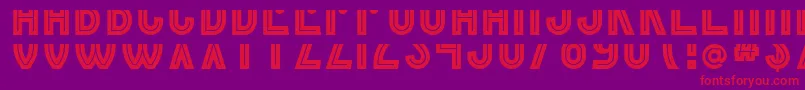 Bordercontrolunten Font – Red Fonts on Purple Background