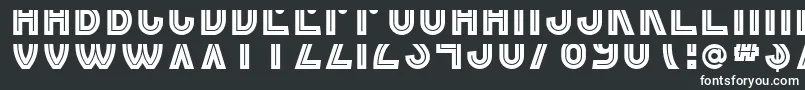 フォントBordercontrolunten – 黒い背景に白い文字