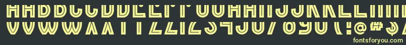 フォントBordercontrolunten – 黒い背景に黄色の文字