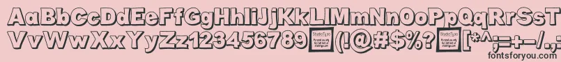 CaboldComicOutlineDemo Font – Black Fonts on Pink Background