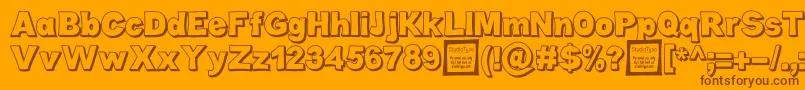 CaboldComicOutlineDemo Font – Brown Fonts on Orange Background