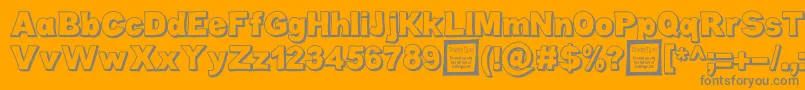 CaboldComicOutlineDemo Font – Gray Fonts on Orange Background
