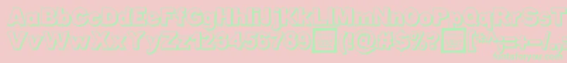 CaboldComicOutlineDemo Font – Green Fonts on Pink Background