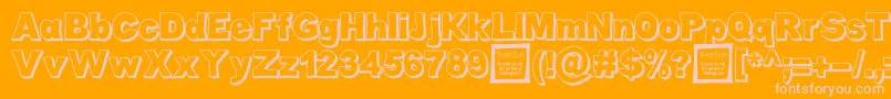 CaboldComicOutlineDemo Font – Pink Fonts on Orange Background