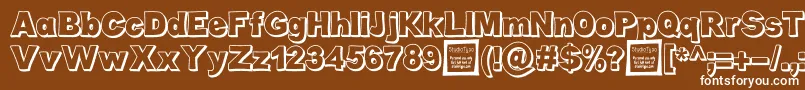 CaboldComicOutlineDemo Font – White Fonts on Brown Background