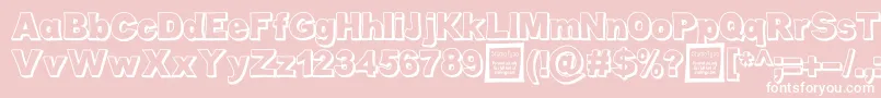 CaboldComicOutlineDemo Font – White Fonts on Pink Background