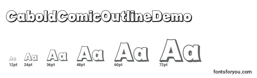CaboldComicOutlineDemo Font Sizes